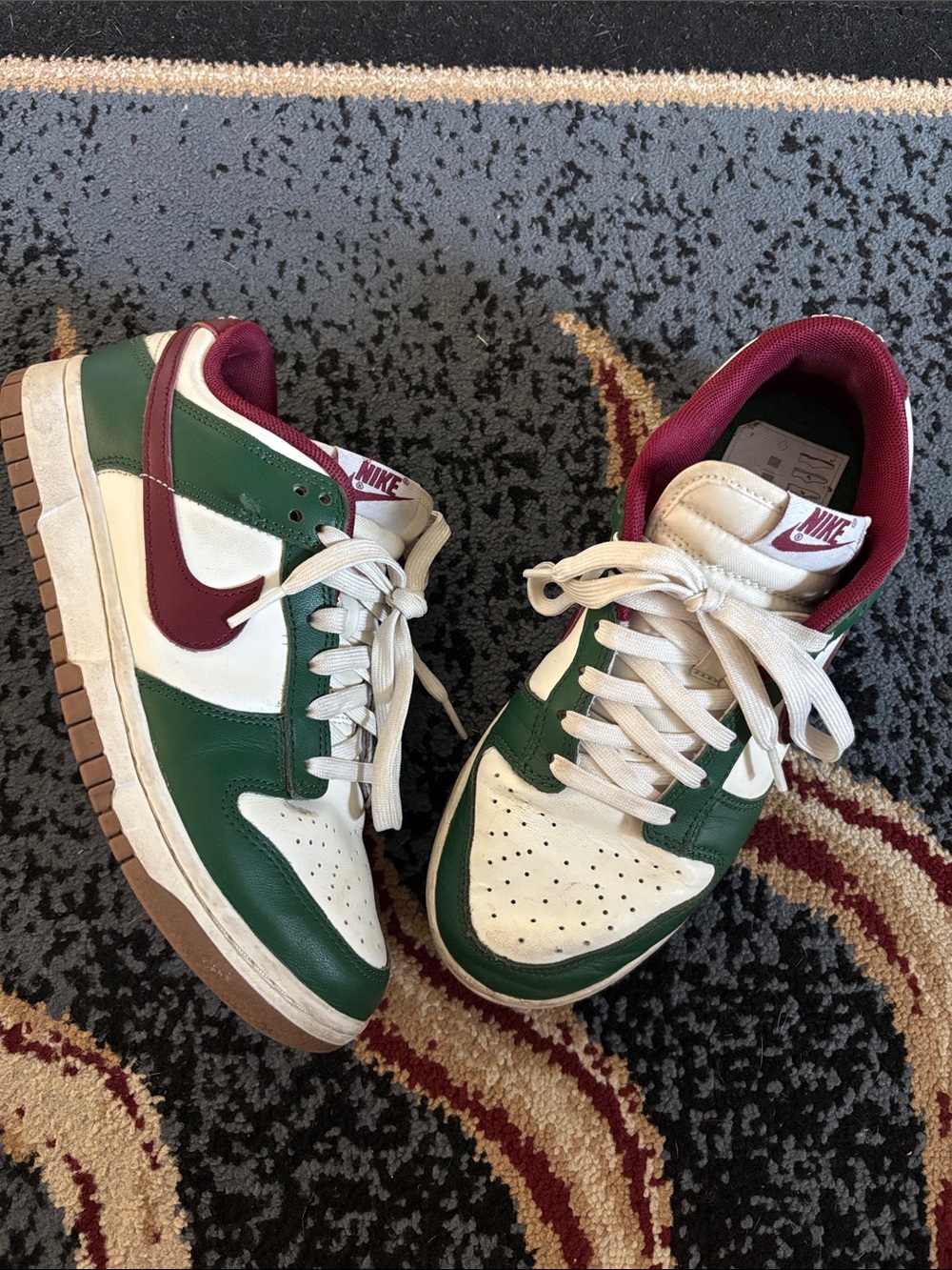 Nike Kids Gorge Green Dunks with Gum Outsole